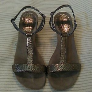 Style&Co. Strappy metallic wedge sandal